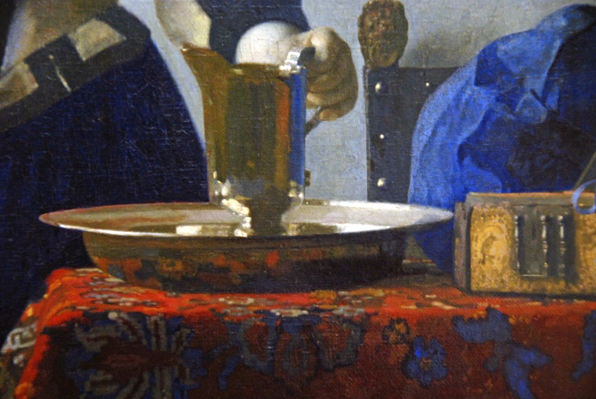 Top Met Paintings Before 1860 03-2 Johannes Vermeer Young Woman with a Water Pitcher close up